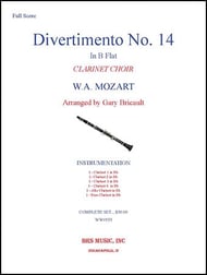 Divertimento No. 14 in B flat, K. 270 Clarinet Choir cover Thumbnail